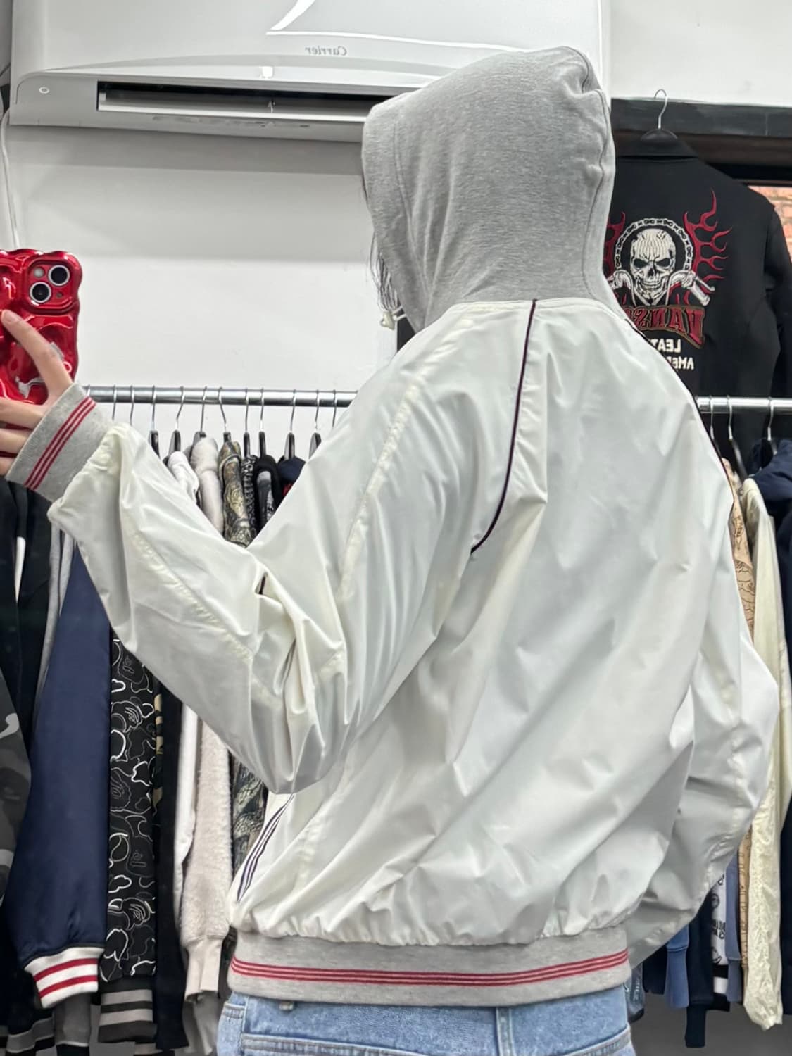 아르마니 진스 레이어드 나일론 후드 자켓 상품이미지5