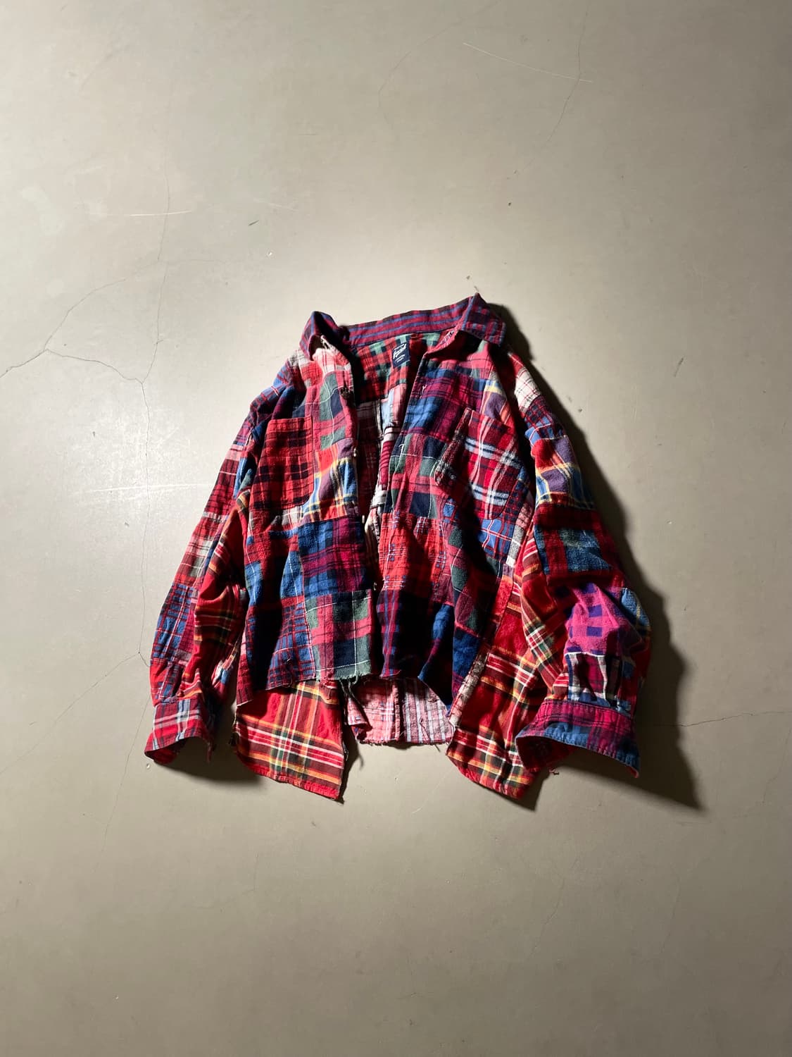 H•d Vintage R•M  Patchwork Flannel Shirt 상품이미지1