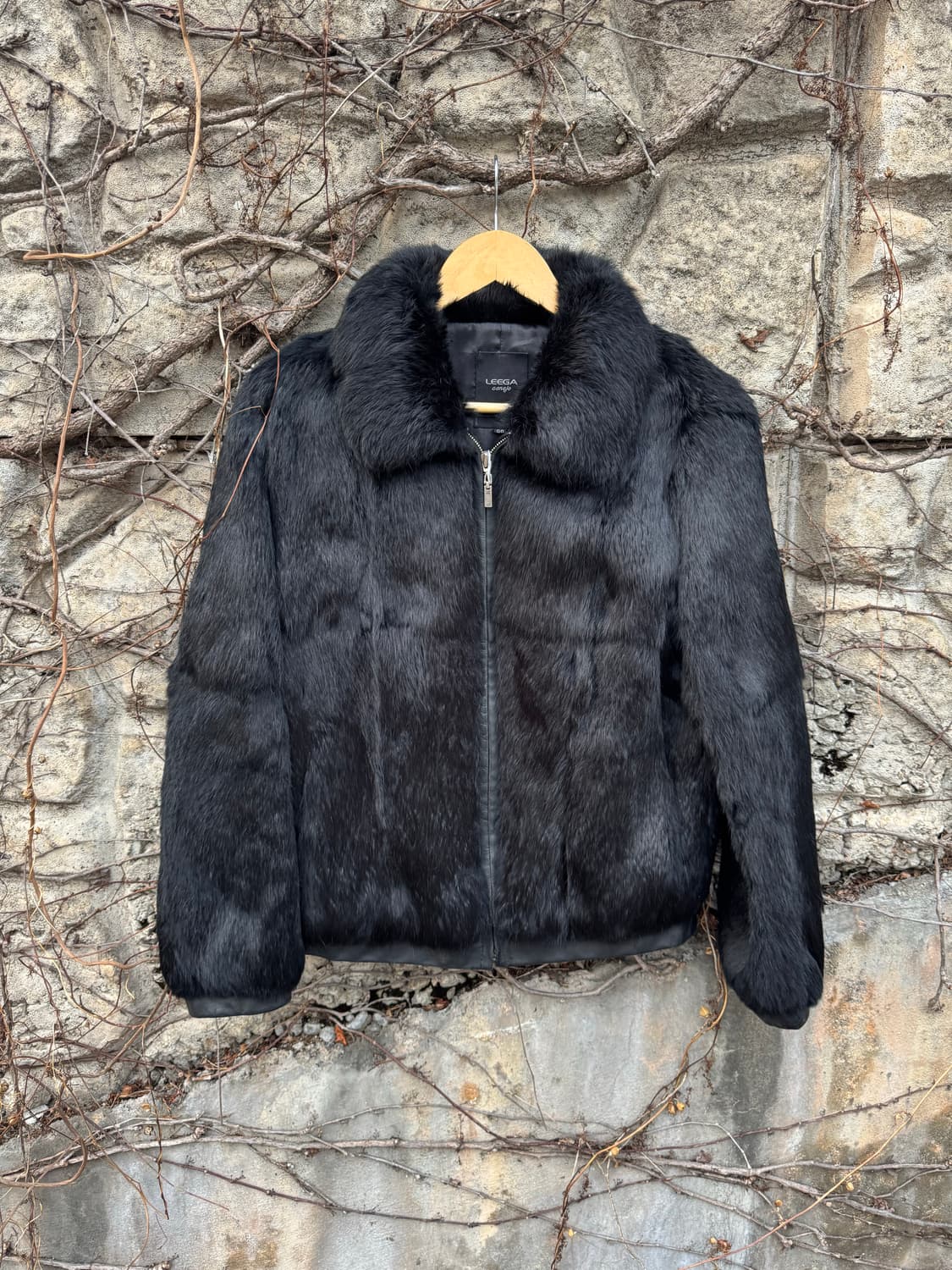 Leega 토끼털 양가죽 여성 레더 자켓 상품이미지1