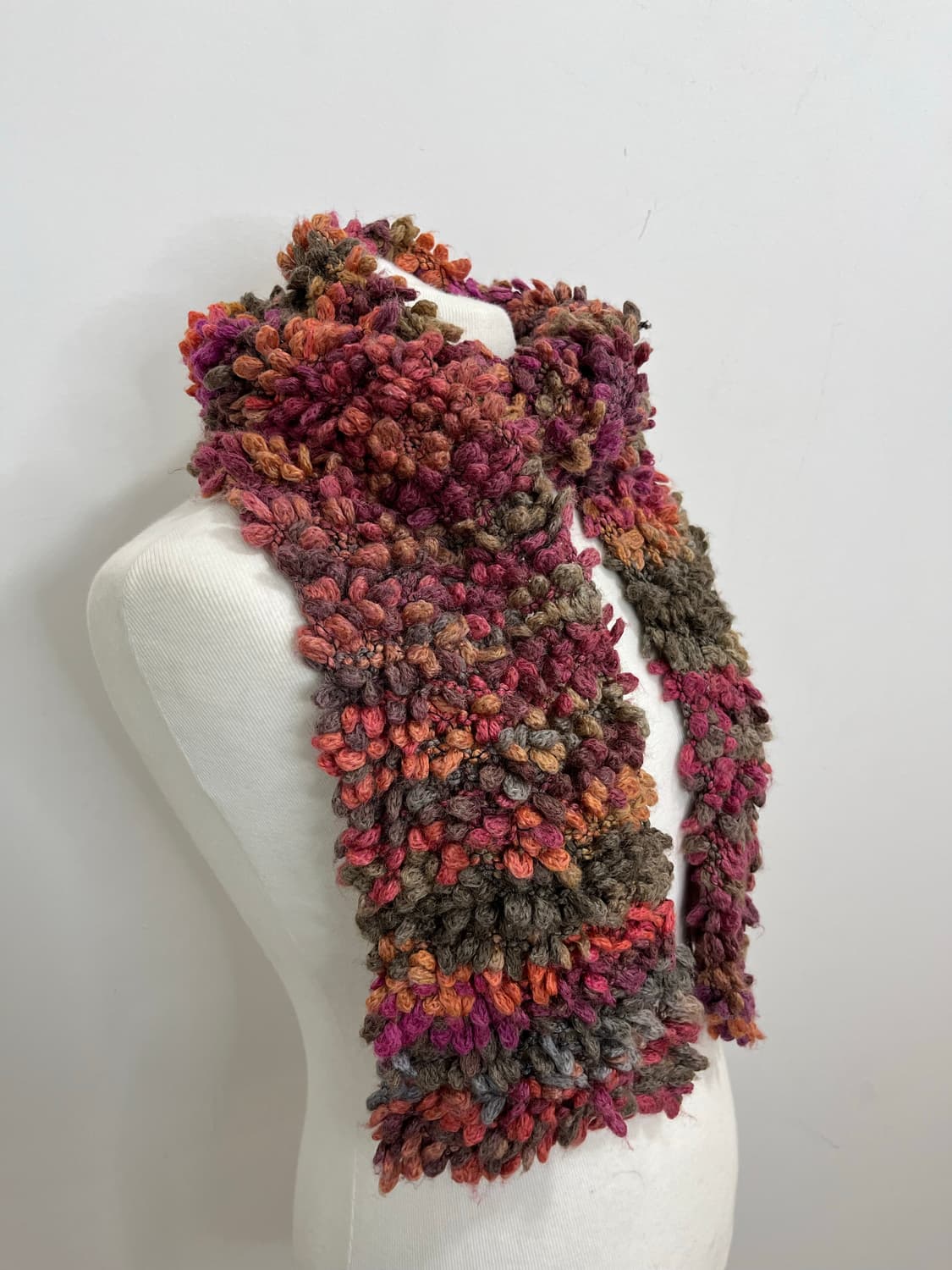 일본 빈티지 모리걸 뜨개 폼폼 머플러 상품이미지6