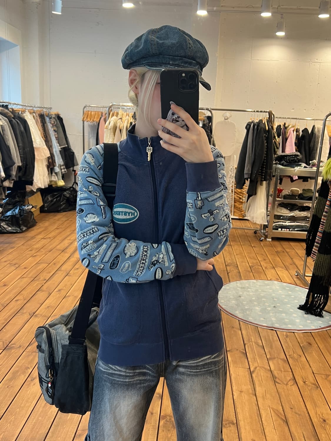 히스테릭글래머 블루 로고 패치 집업 상품이미지4