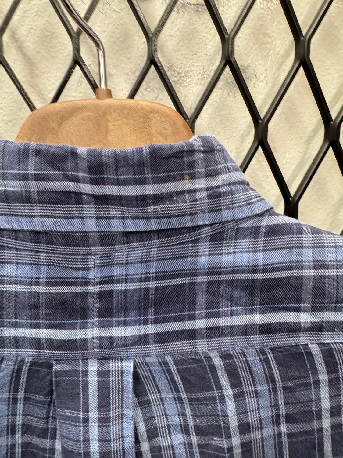 폴로 랄프로렌 긴팔 체크 셔츠 네이비 포니 로고 포인트 딥블루 상품이미지7