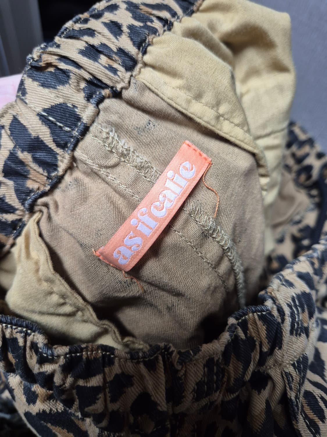 에즈이프캘리 레오파드 카고 바지 as if calie 상품이미지8