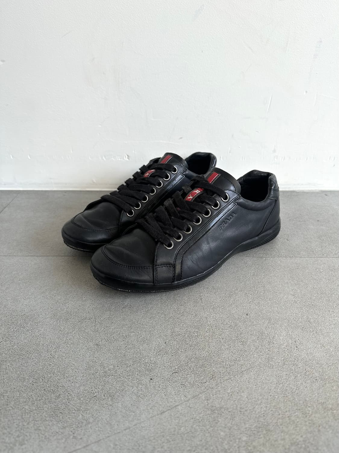 프라다 스포츠 2000s 아메리카컵 블랙 레더 상품이미지1