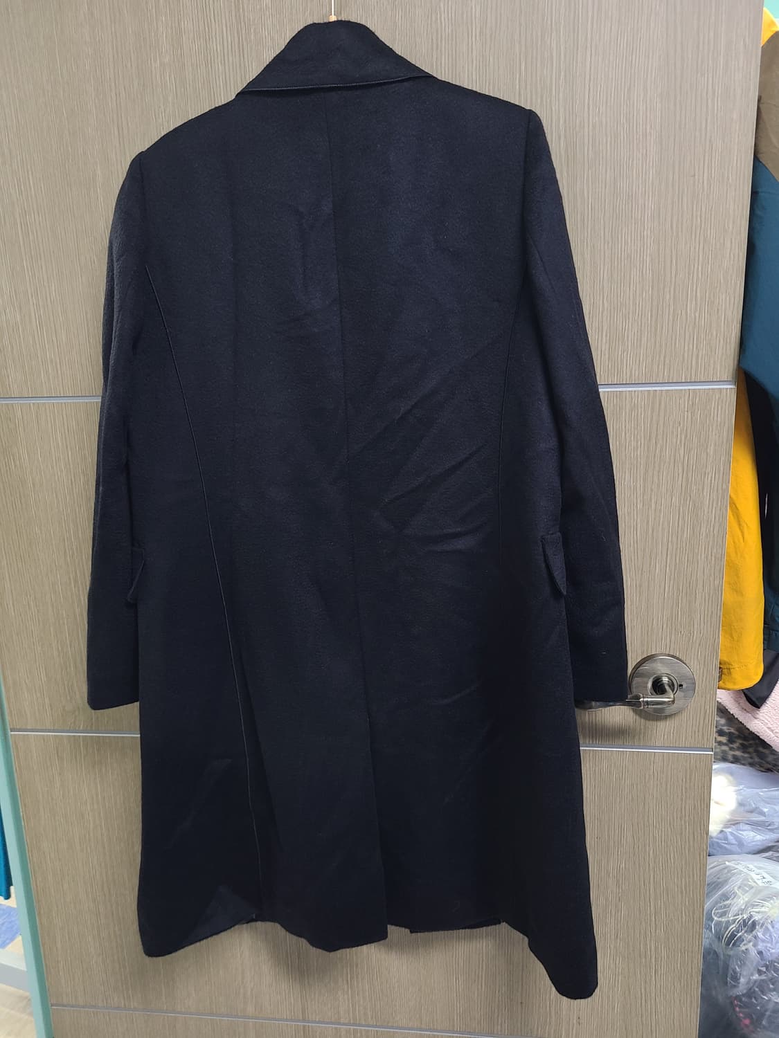 캐시미어100 블랙코트 지블링 코트 이태리원단 상품이미지5