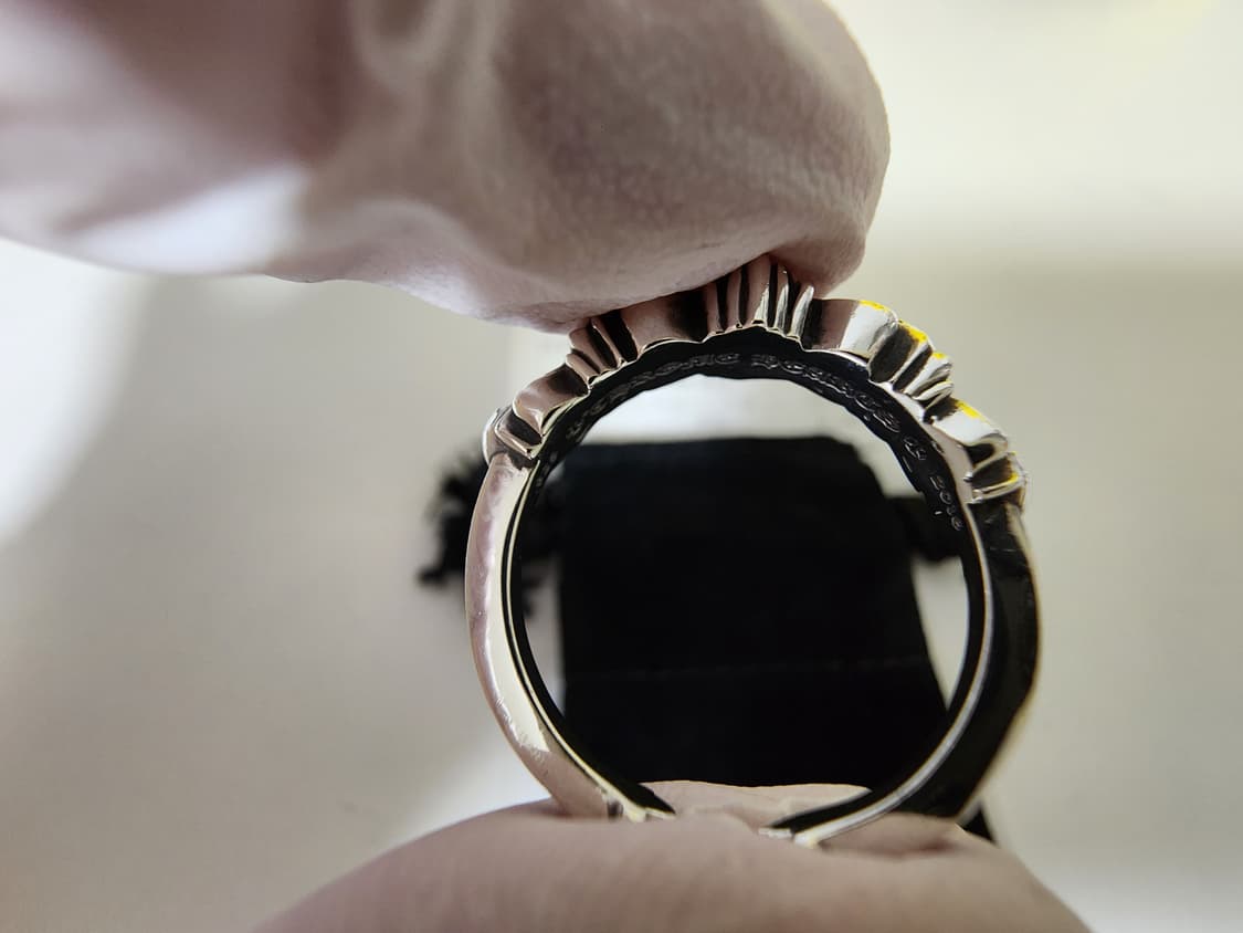 [US10]크롬하츠 베이비더블플로랄링 다이아 풀파베 상품이미지5