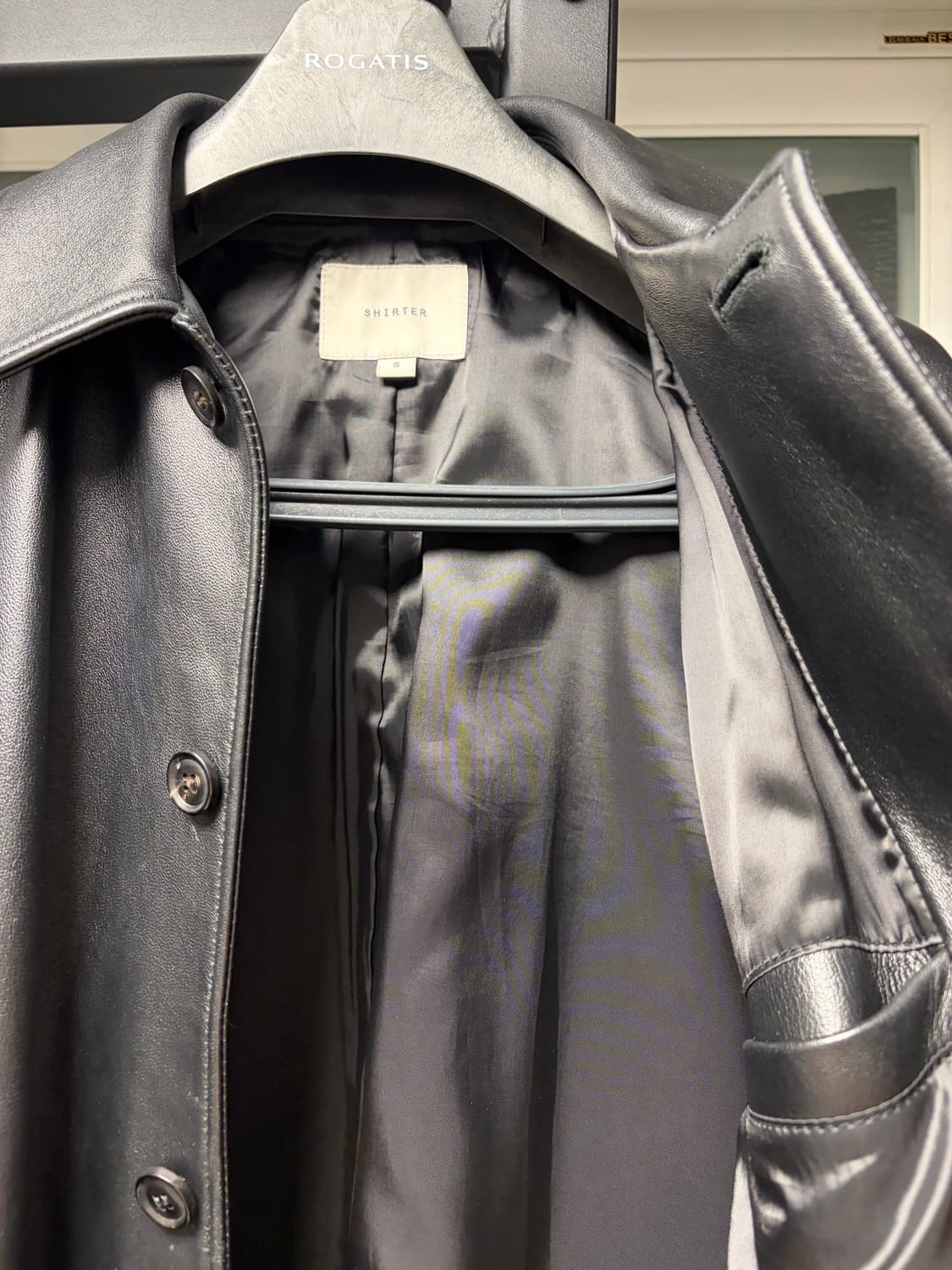 셔터 이탈리안 램스킨 레더 카코트 상품이미지2