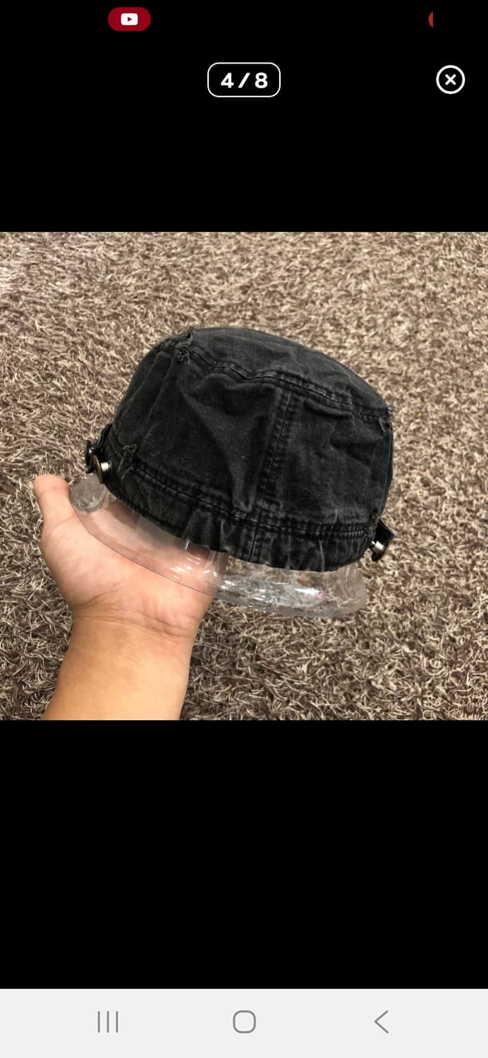 빈티지 그런지 스터드 군모 밀리터리 캡  상품이미지4