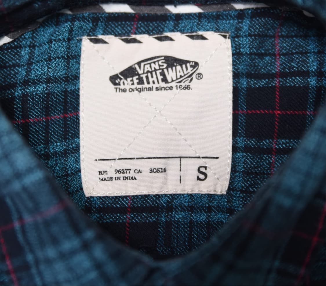 VANS 반스 체크 플란넬 셔츠 S 남성 90 캐주얼 상품이미지4