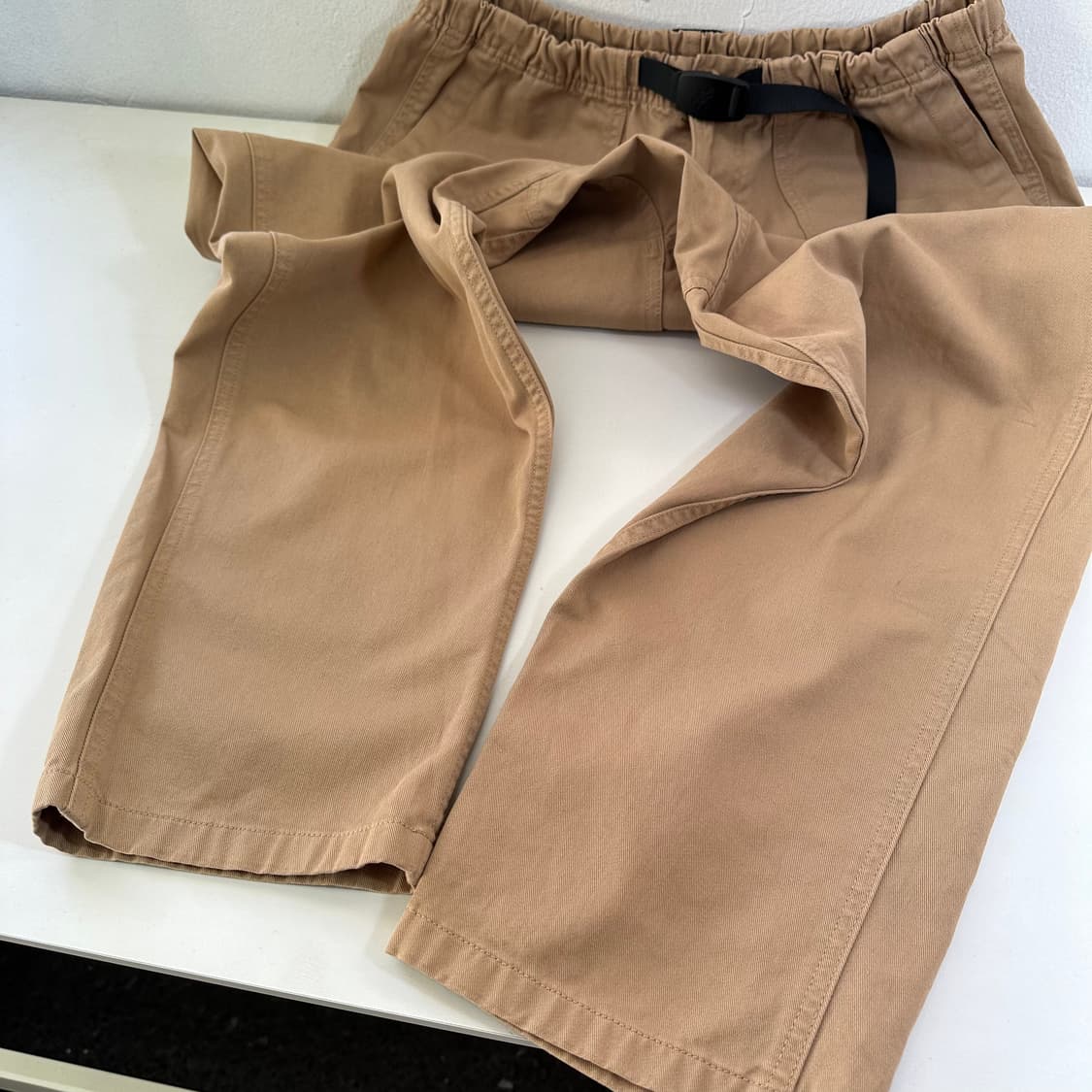 M 그라미치 베이지 벨티드 레귤러핏 퍼티그팬츠 상품이미지4