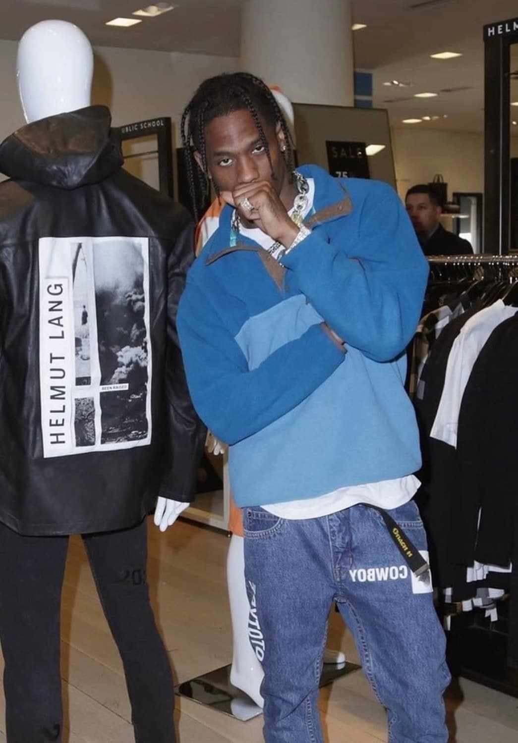 파타고니아 신칠라 언더워터블루 M사이즈 (트래비스 스캇 착용모델) 상품이미지1