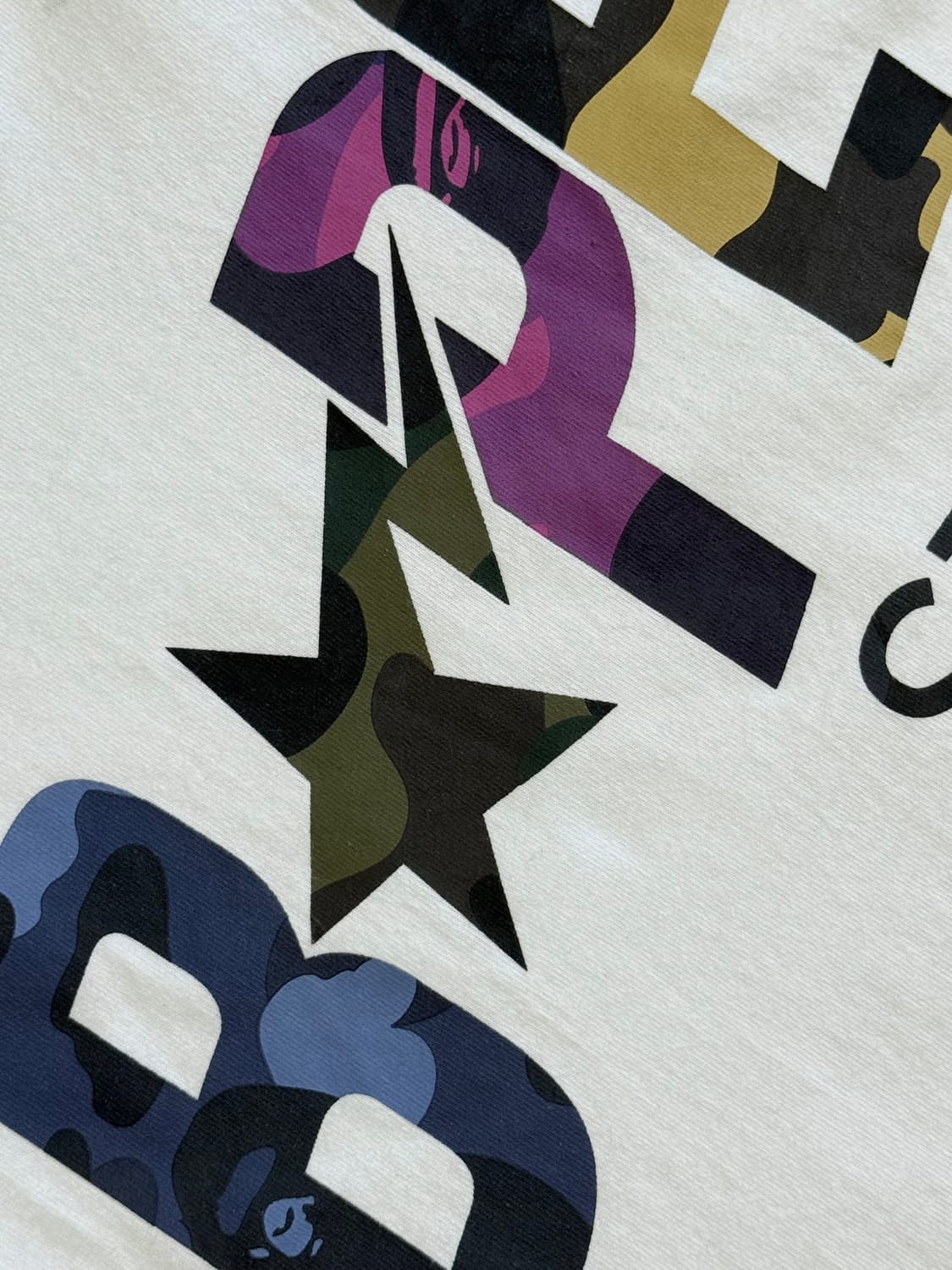 베이프 크레이지 카모 스타 반소매 티셔츠 상품이미지1