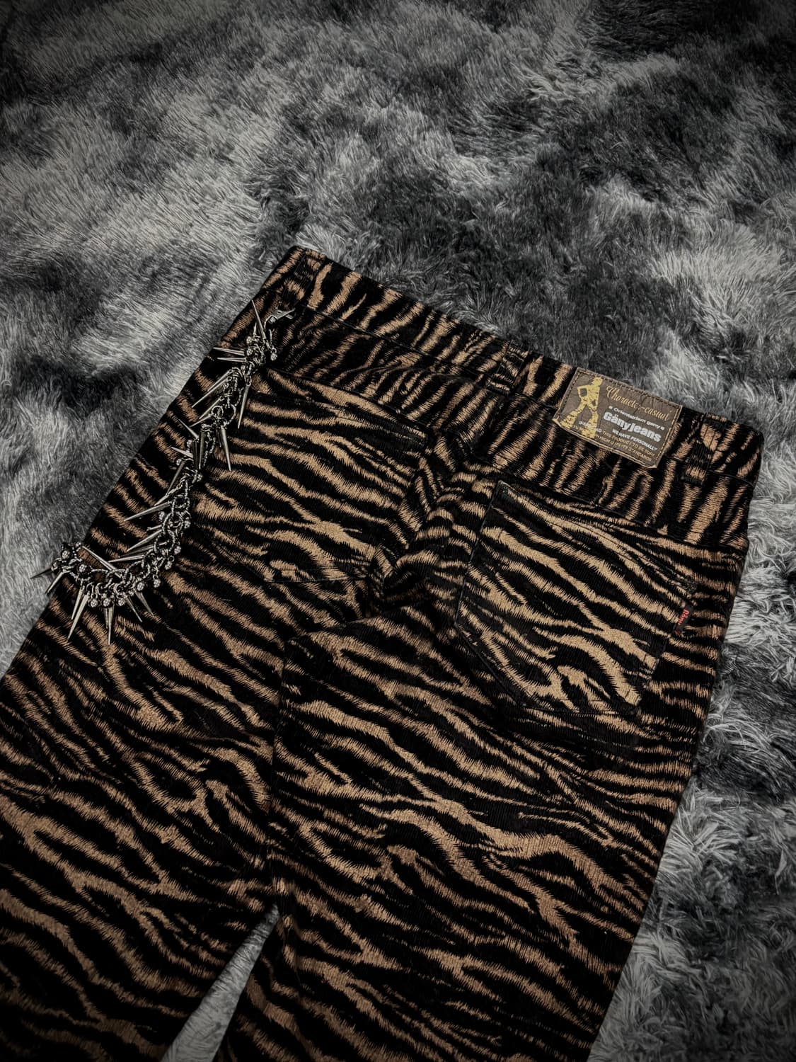 브라운&블랙 호피 송치 부츠컷 팬츠 상품이미지5