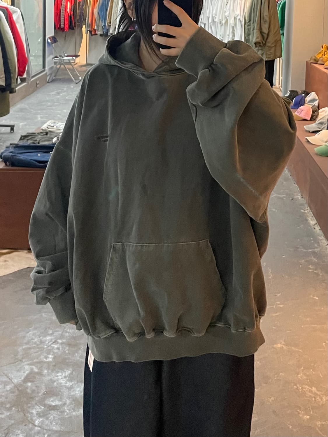 언더마이카 안티 피그먼트 워싱 후드티 H2148 상품이미지1