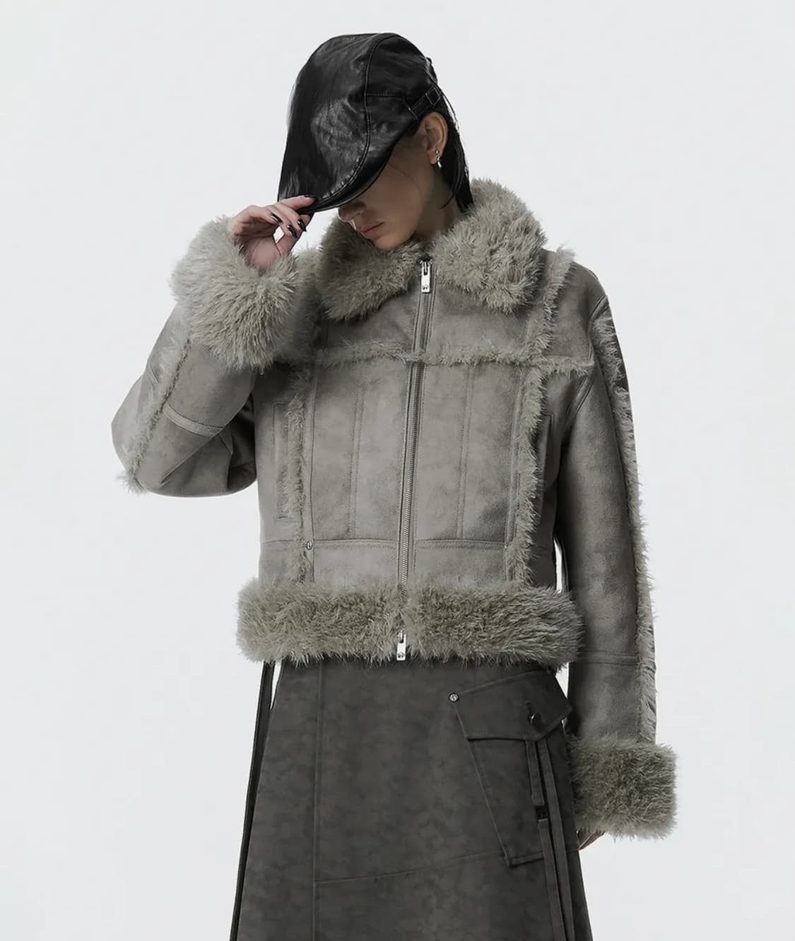 트리밍버드 Shearling Crop Mustang [ Gray ] 상품이미지2