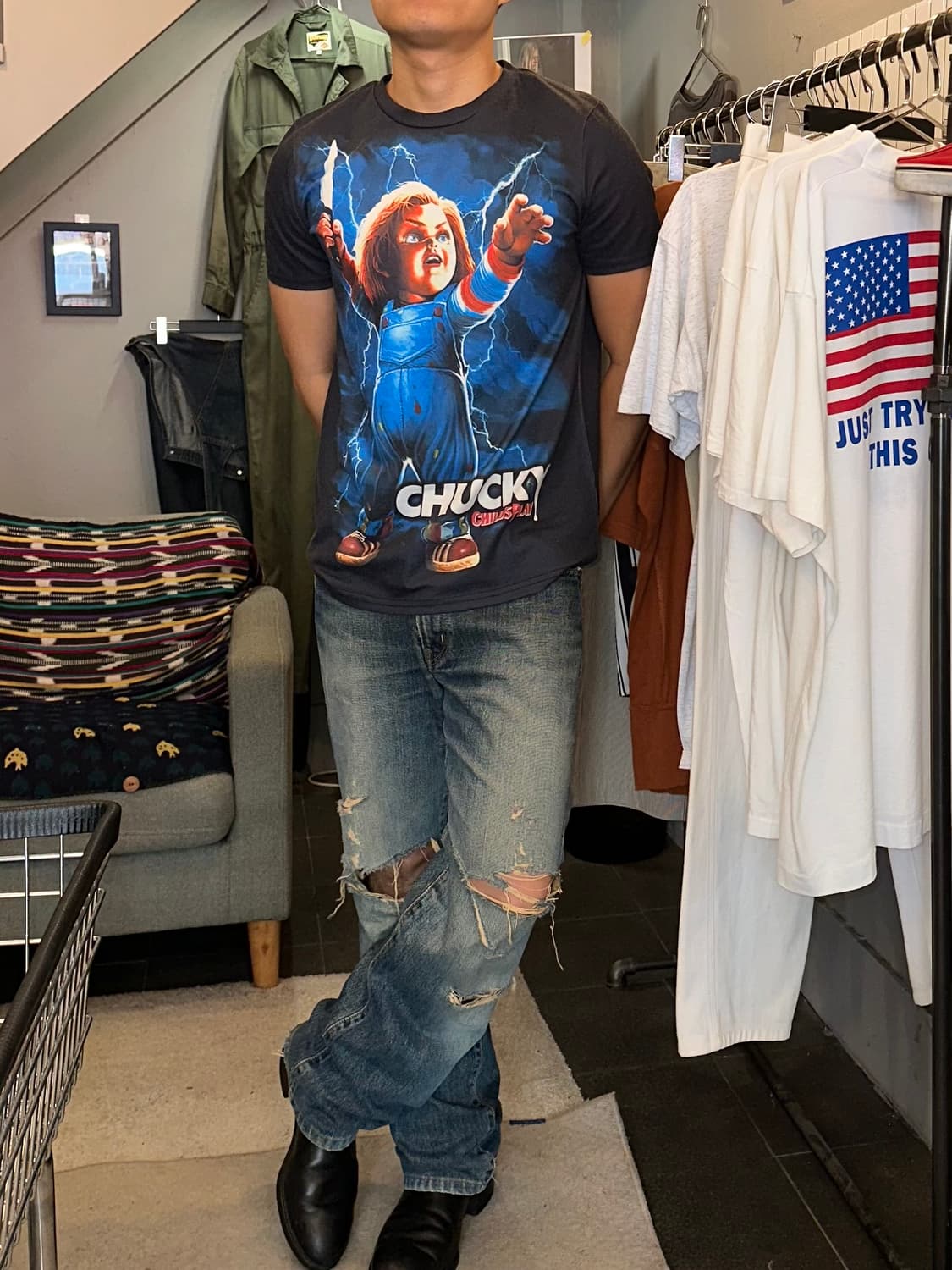 Chucky Child’s Play logo material T 상품이미지4