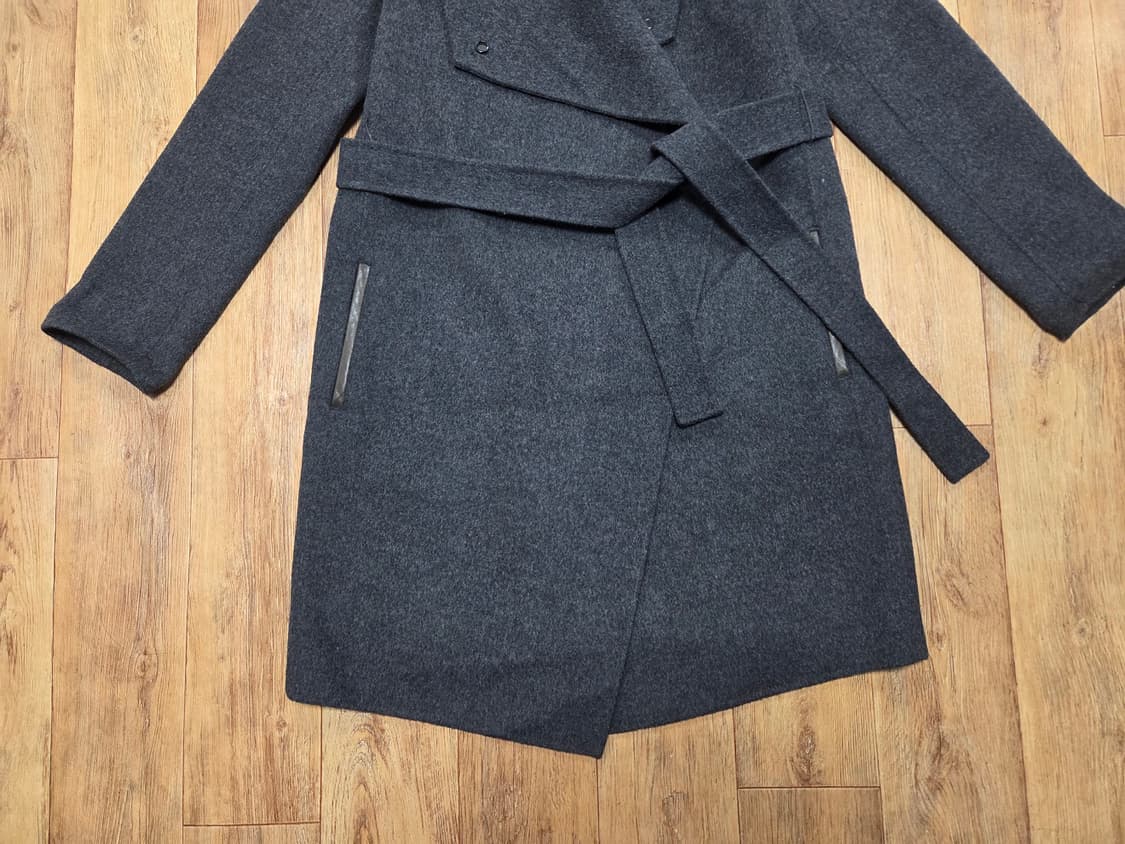 빈스(VINCE) 와이드 숄카라 가죽트리밍 울코트 44 상품이미지8