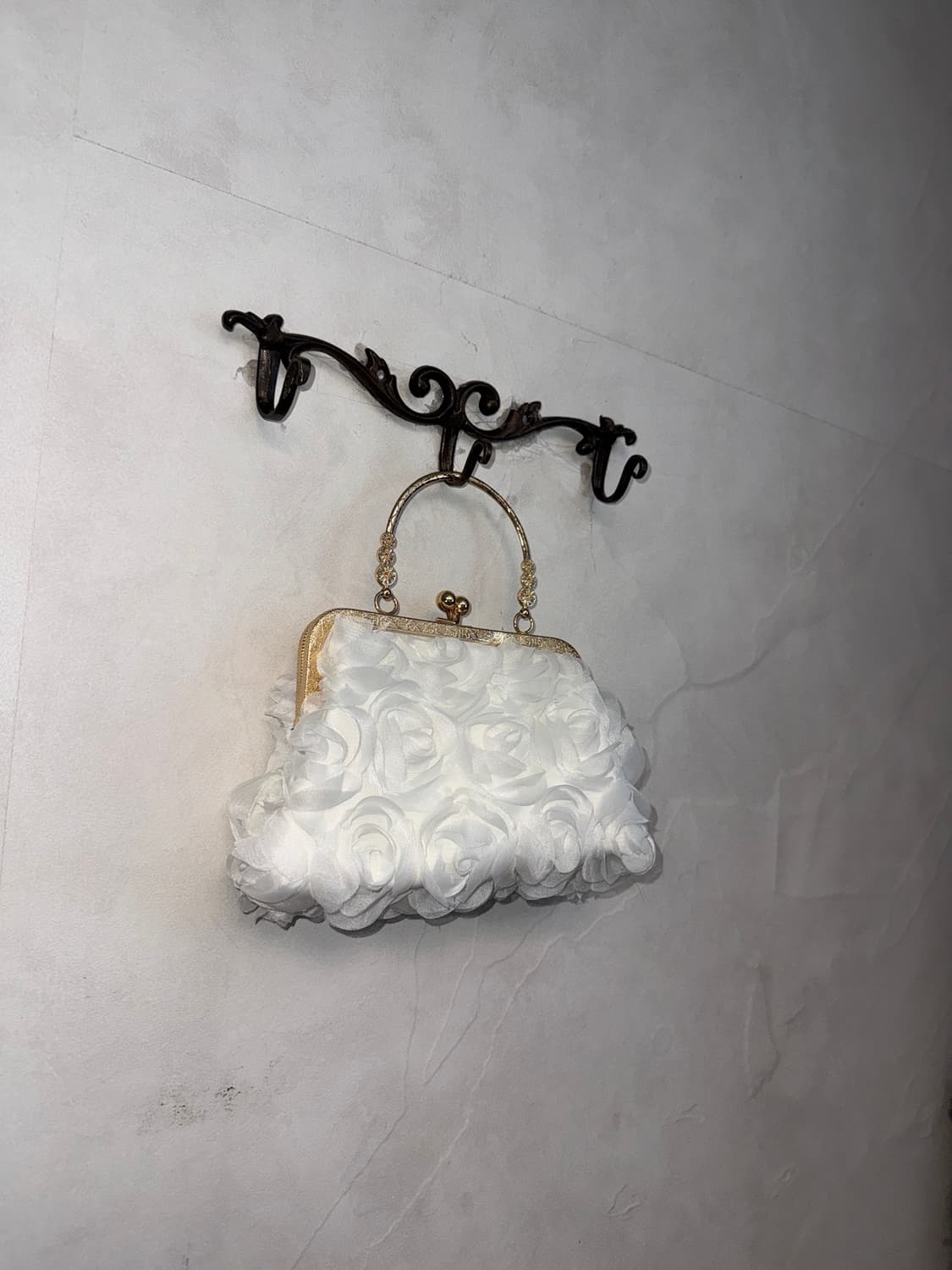 White rose corsage mini hand bag 상품이미지2