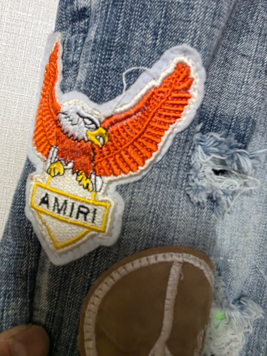 AMIRI 아미리 디스트로이드 패치 데님  허리 31-32인치  세탁완 상품이미지3