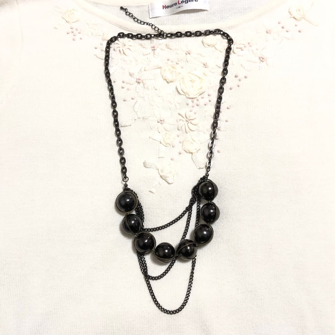 빈티지 오리엔탈 페어리 모리걸 아카이브 긱시크 y2k 펑크 볼 목걸이 상품이미지1