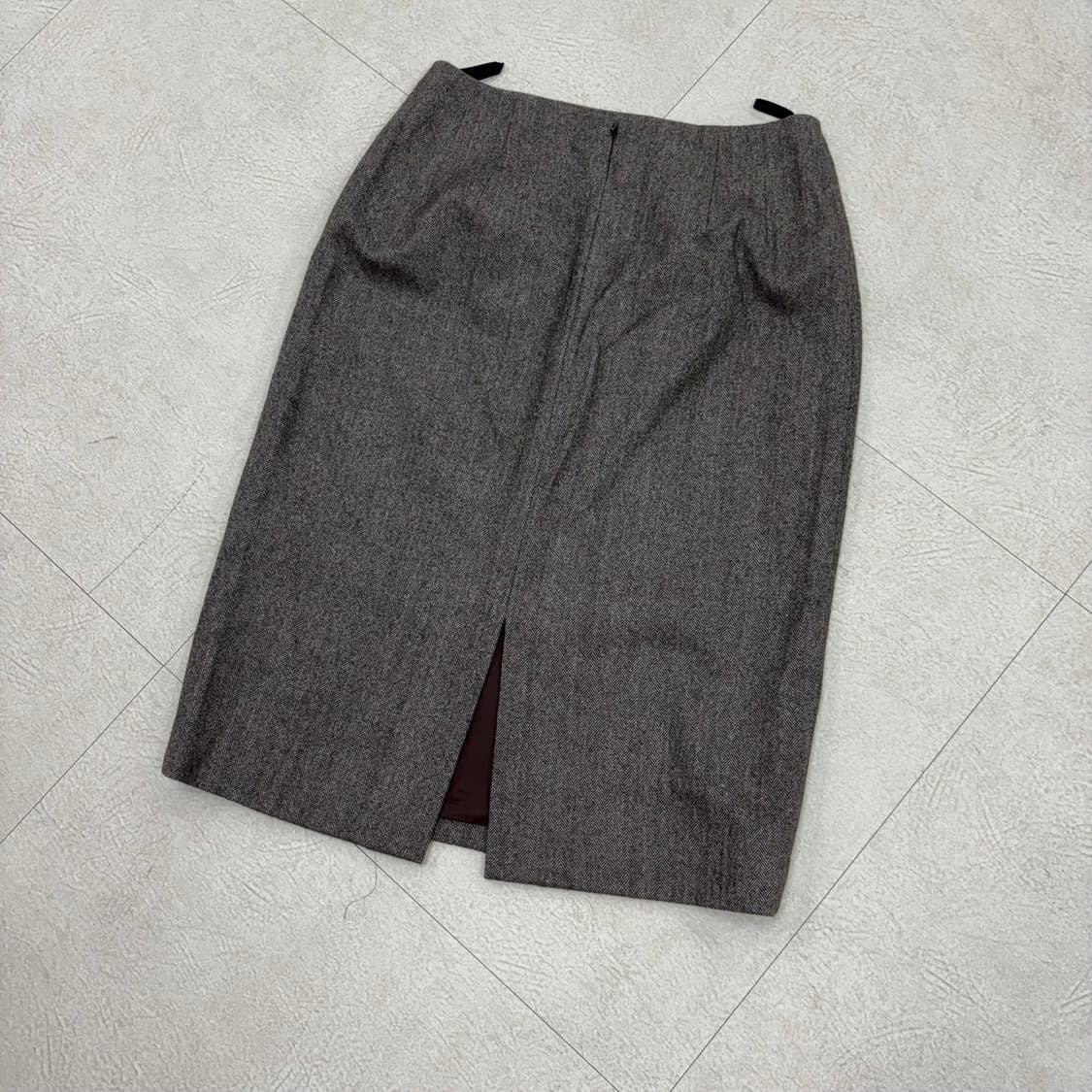 빈티지 헤링본 H라인 스커트 상품이미지3