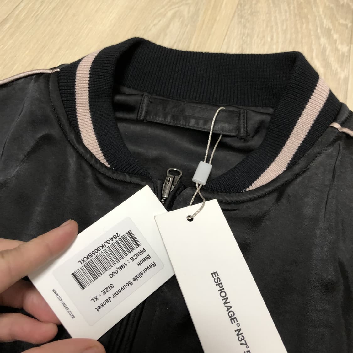 (XL) 새상품 에스피오나지 ESPIONAGE 리버시블 수베니어 자켓 블 상품이미지5