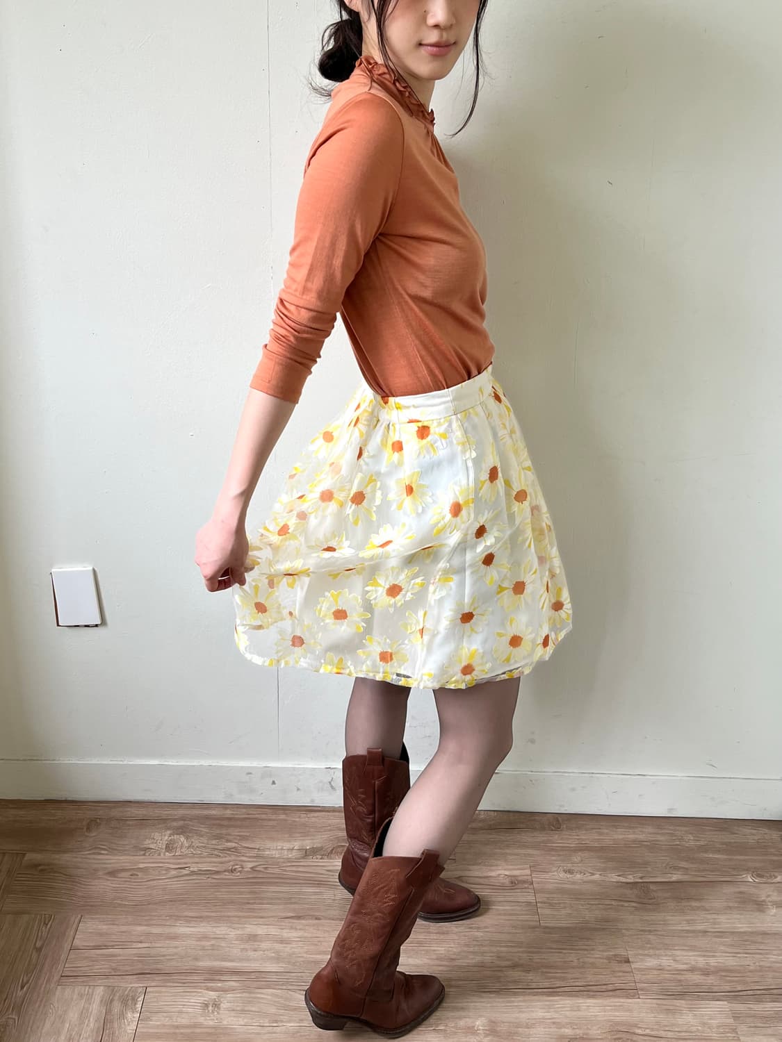 INGNI 플라워 쉬폰 미니 스커트 상품이미지6