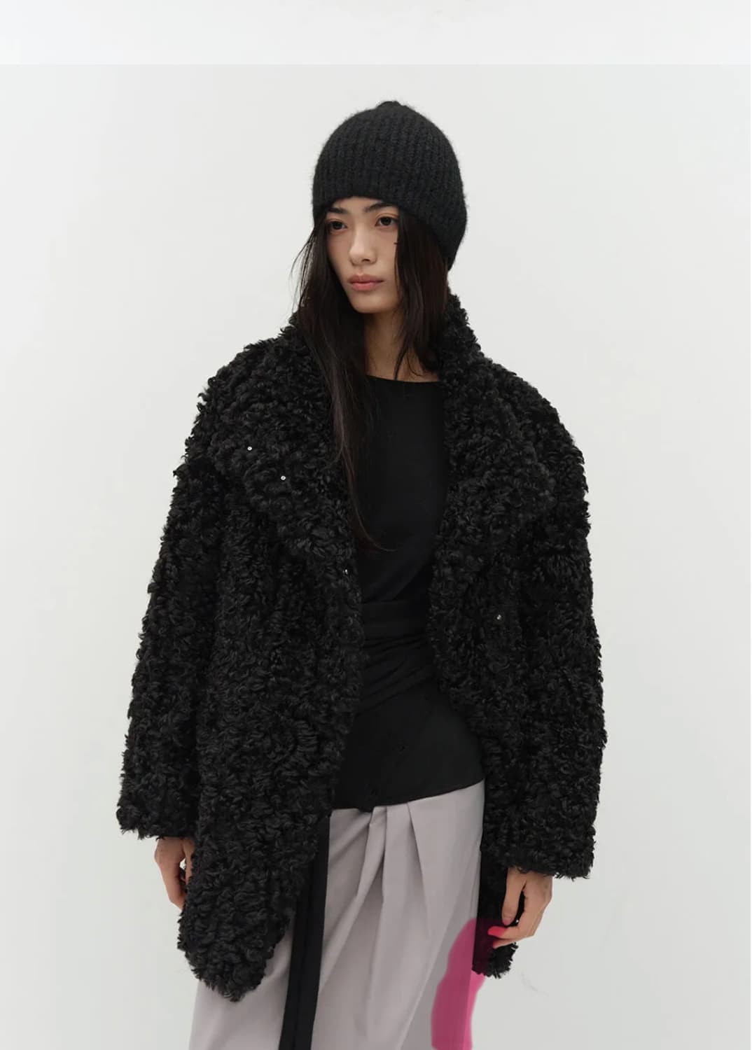 [LOWTIDE] CURLY FUR COAT 상품이미지1