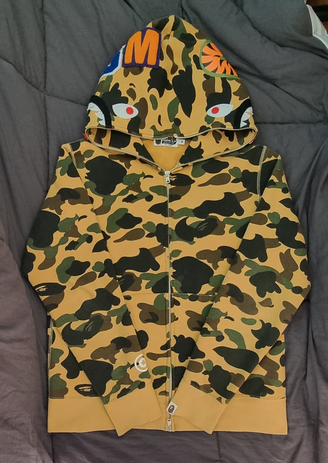 베이프 퍼스트 샤크후드집업 황계 M 상품이미지1