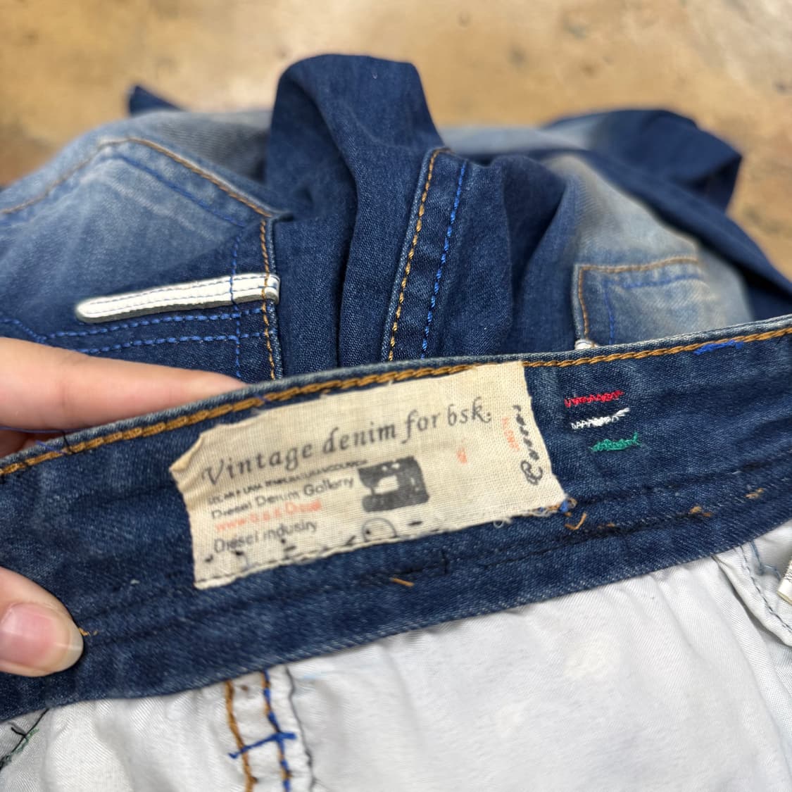 [정품/36] 디젤 진청 워싱 데님 청바지 b10 상품이미지6