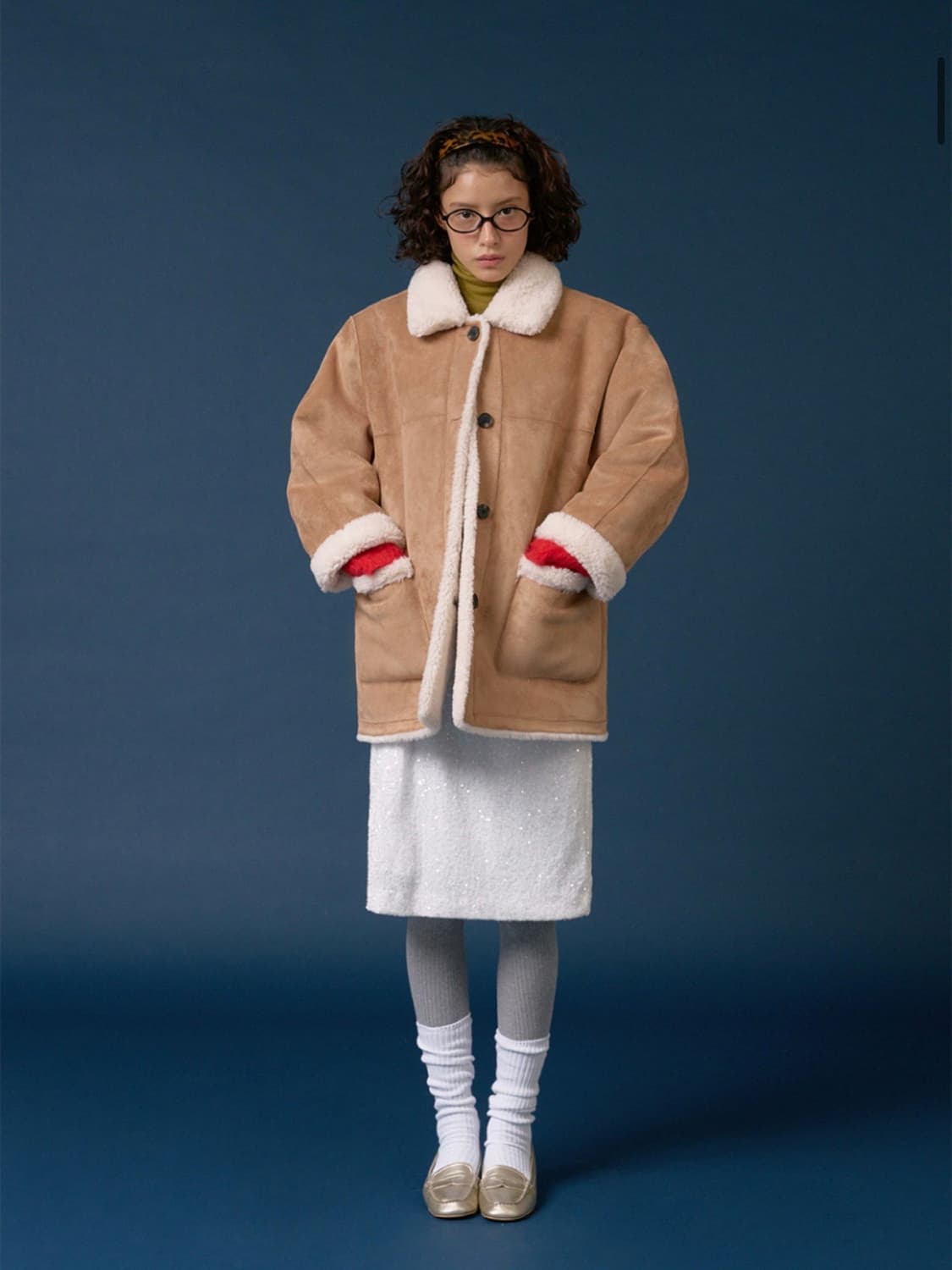 위드아웃썸머 퍼지 리버시블 무스탕 상품이미지2