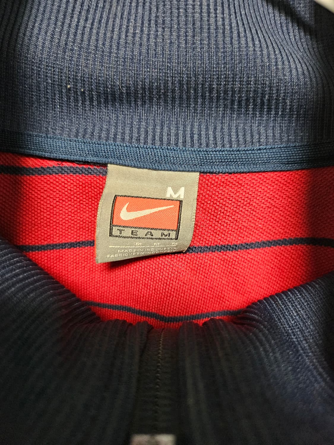 M 나이키 FC 바르셀로나 풀집 웜업 재킷 사이즈 남성용 미디엄 블루/레 상품이미지3