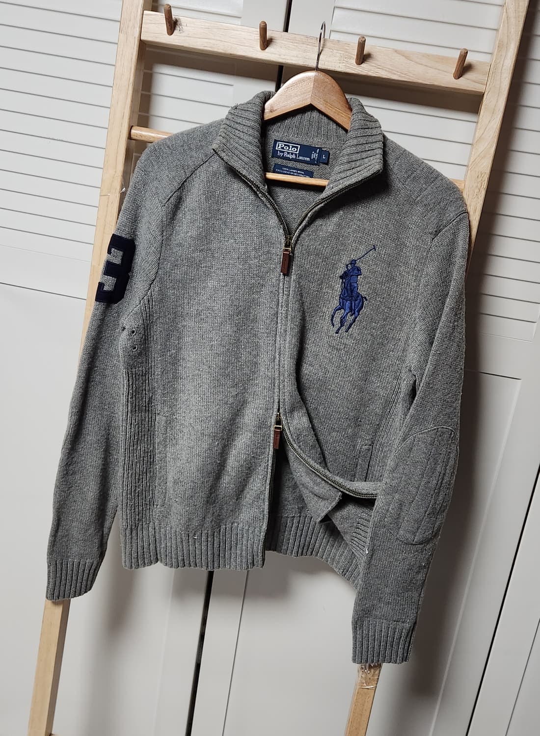 폴로 랄프로렌 빅포니 램스울 니트 집업 자켓 상품이미지1