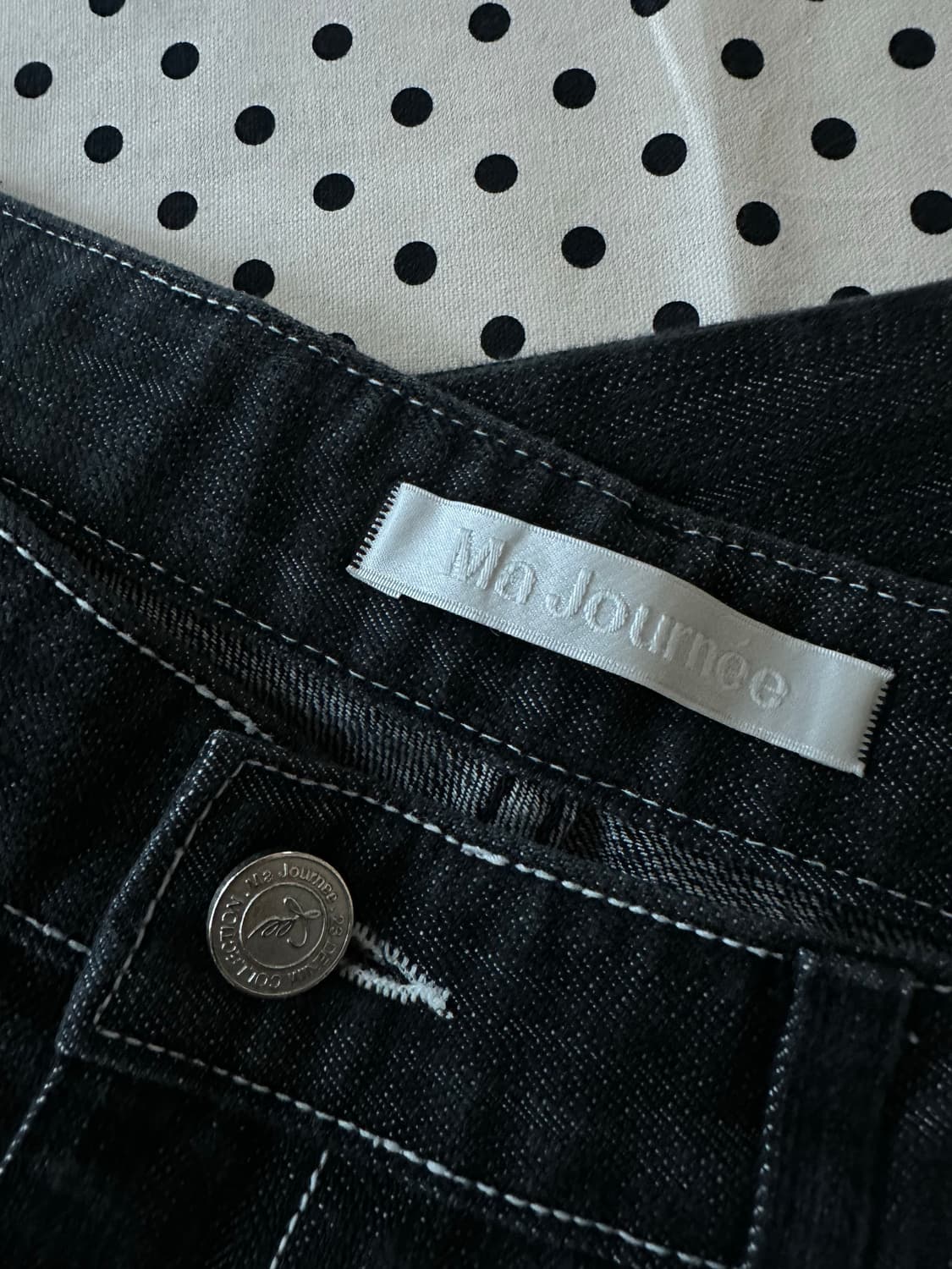 마조네 흑청 생지 데님팬츠 상품이미지7