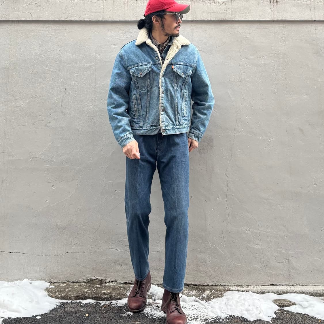 80년대 미국 리바이스 70608 쉐르파 오렌지탭 상품이미지9