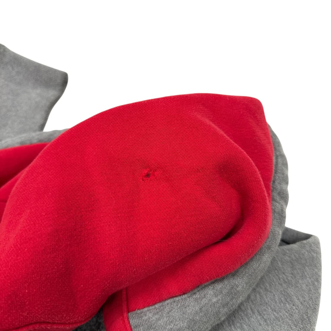 홀리스터 스펠로고 Y2K 기모 후드집업 자켓 그레이 레드 S 상품이미지7