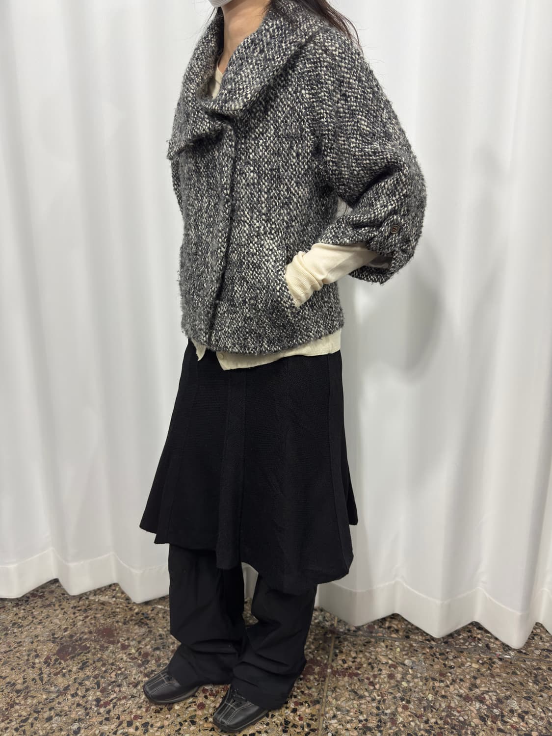 button wool half coat 상품이미지4