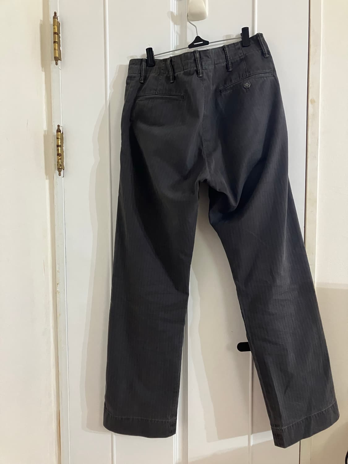 RRL 가먼트 드이 헤링본 필드 팬츠 블랙 32x32 상품이미지4
