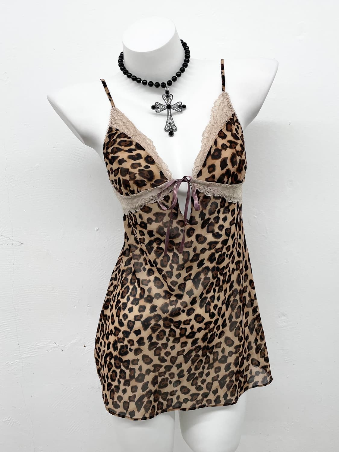 에블린 갸루 호피 슬립 상품이미지1