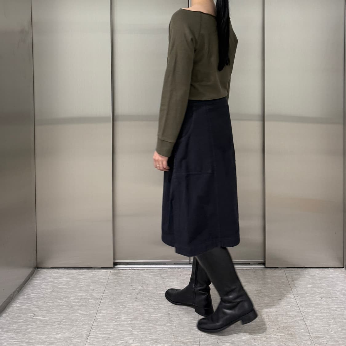 MHL back overlap skirt 상품이미지3