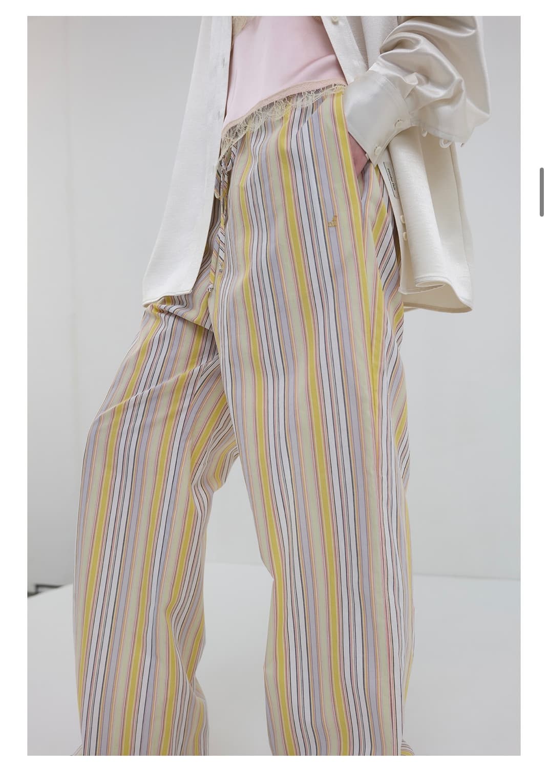 오버듀플레어 STRIPE WIDE PANTS_YELLOW 상품이미지5