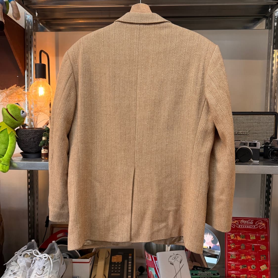 80 90S 폴로 유니버시티 클럽 라인 해링본 블레이저자켓 상품이미지3