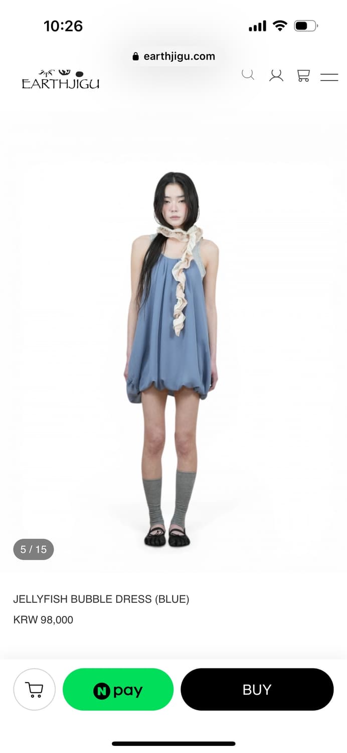 어스지구 젤리피쉬 원피스 JELLYFISH BUBBLE DRESS (BL 상품이미지1
