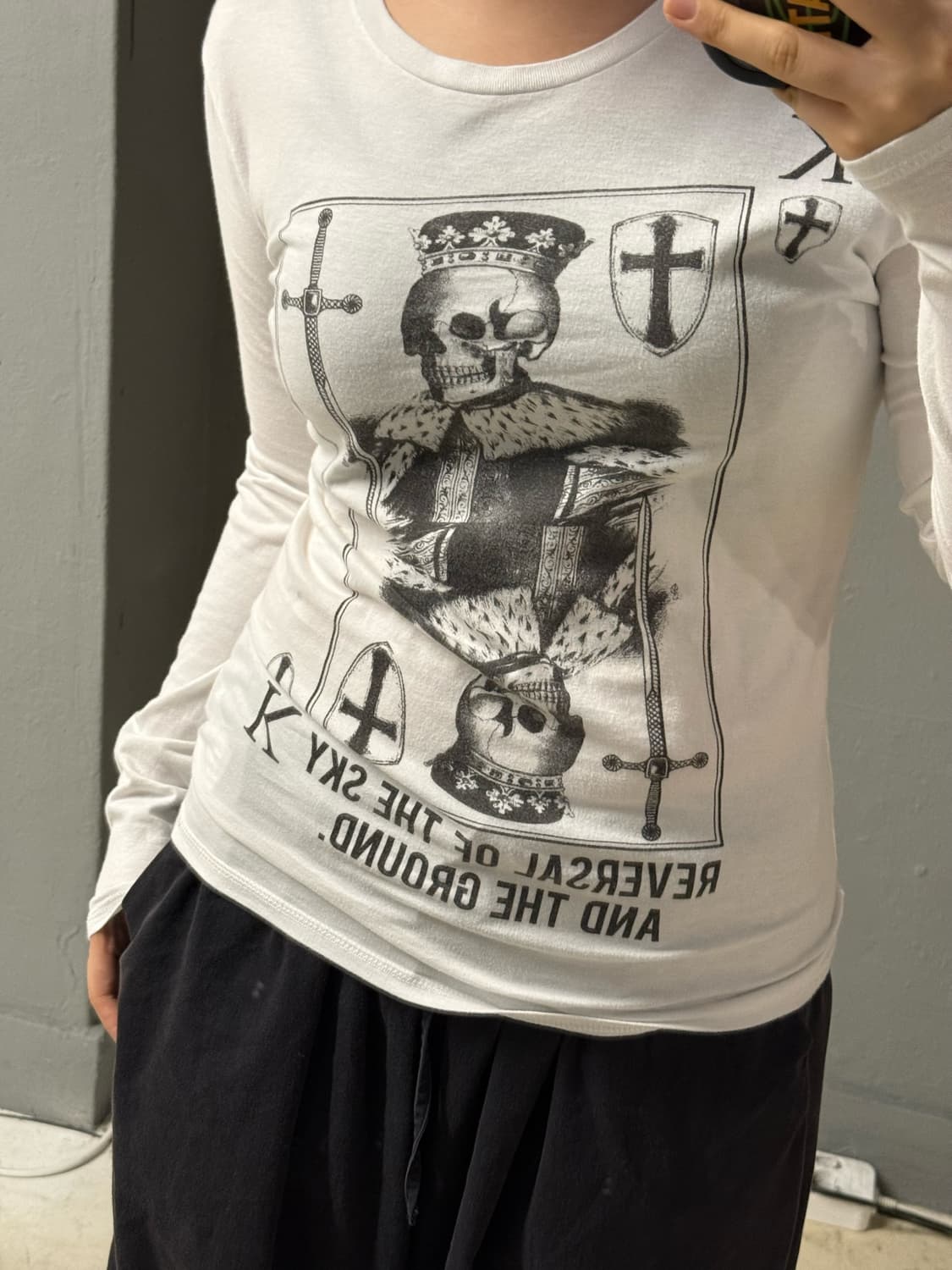 skull printing detail long sleeve 상품이미지4