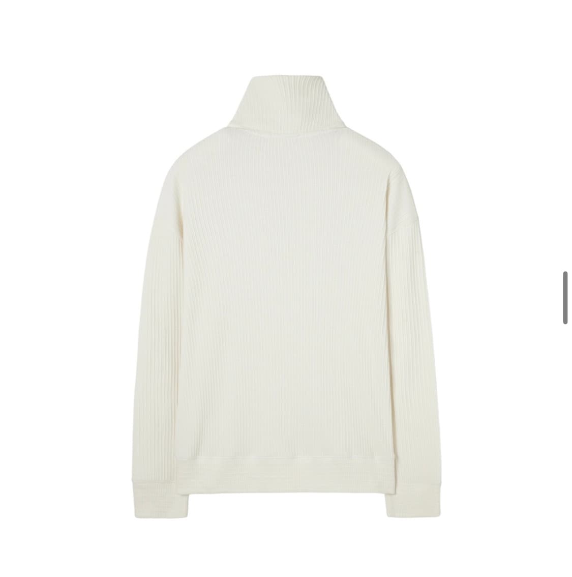 인사일런스 볼드 리브 하프 집업니트 CREAM L사이즈 상품이미지4