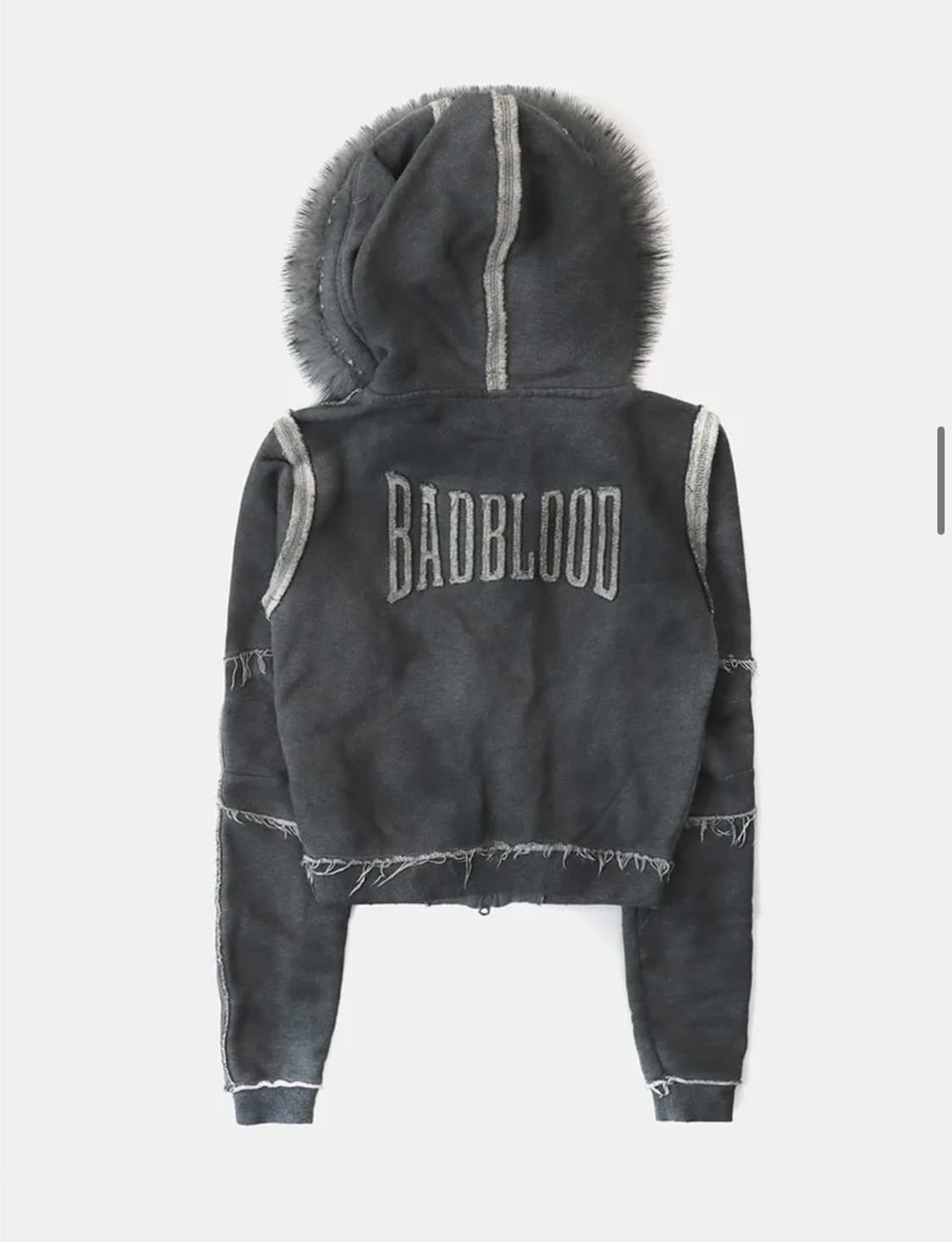 🐹 배드블러드 워시드 그레이 퍼 후드 & 팬츠 🐹 상품이미지3