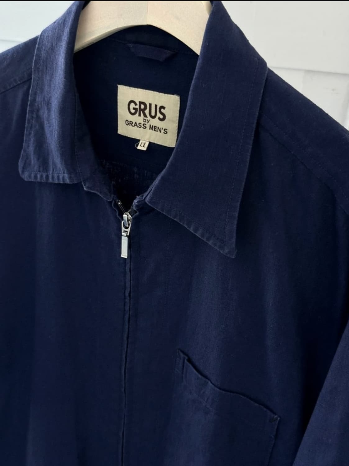 Linen cotton woven zip shirket 상품이미지3