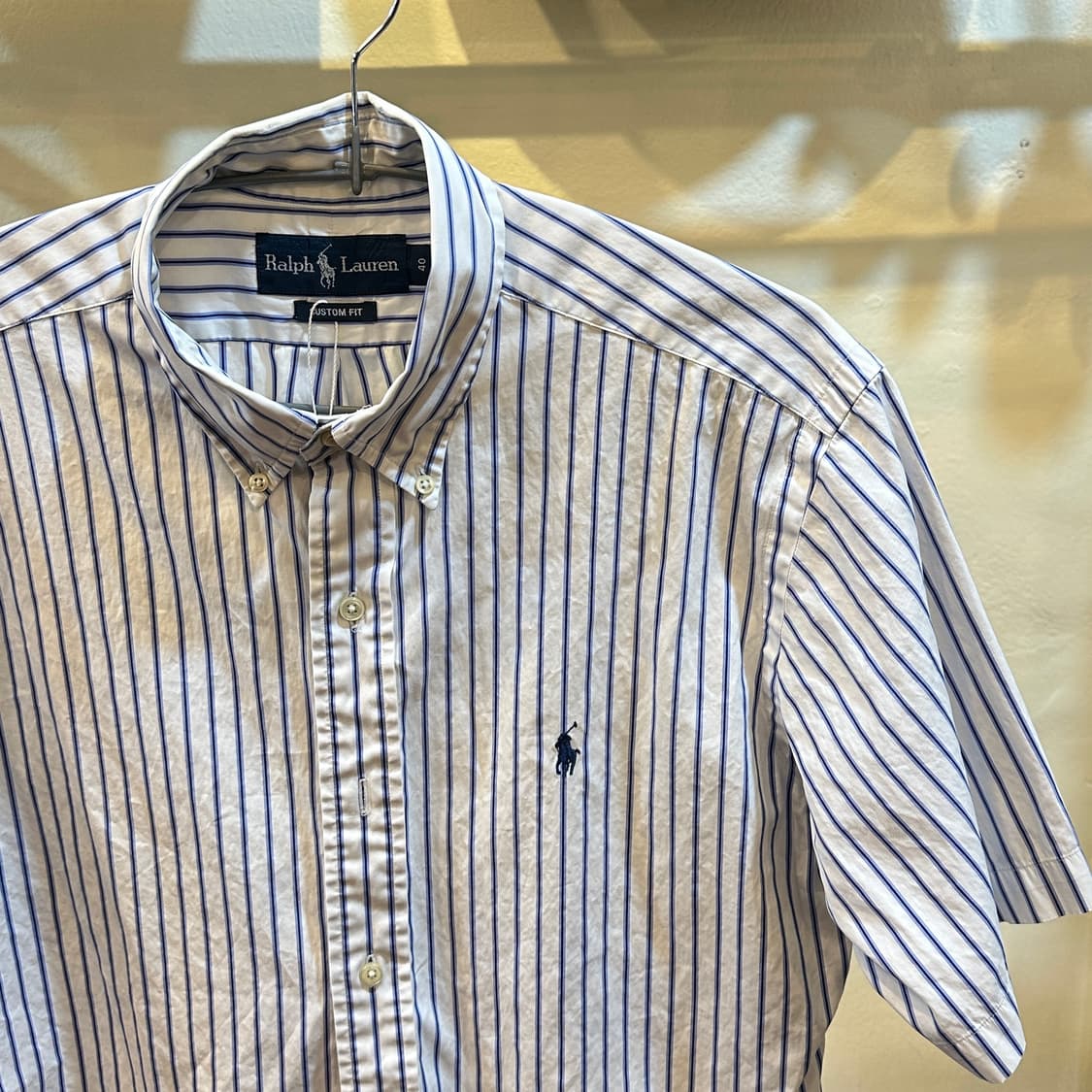  랄프로렌 커스텀핏 스트라이프 반팔 셔츠  상품이미지3