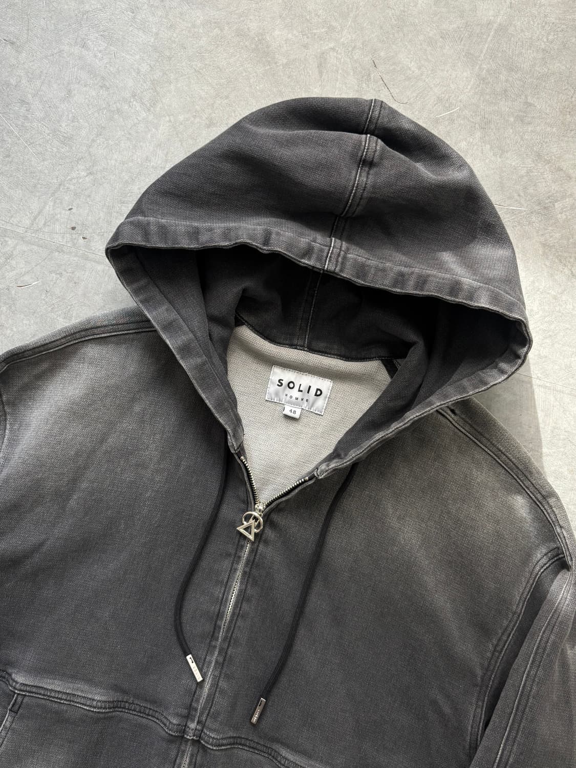 Solid Homme 솔리드옴므 23FW 다잉 데님 후드집업 상품이미지6