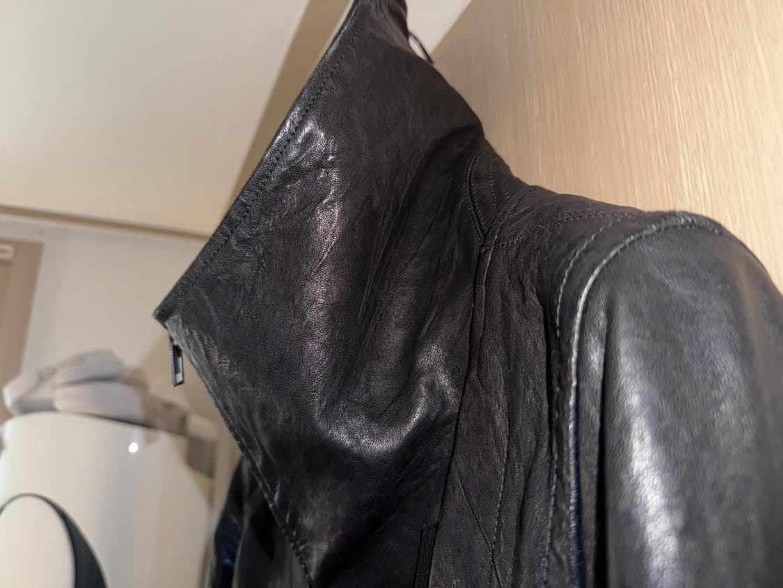 릭오웬스 09fw 아카이브 하이넥 레더재킷 상품이미지3